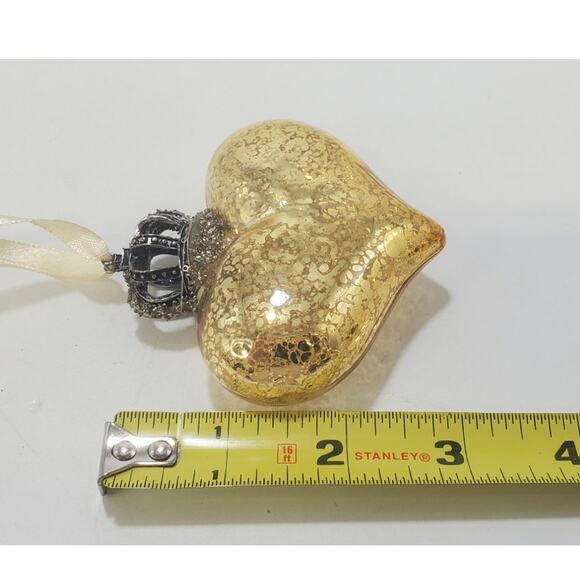 Crowned Heart Glass Ornament by A Gilded Life Silvestri - Picture 4 of 5